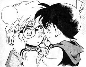 Conan donne ses lunettes à Haibara (Détective Conan, 1994)